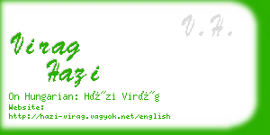 virag hazi business card